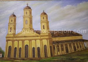 Dessin de l'église durant le XVIIIe