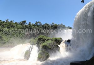 Vue du bas des chutes du Monday