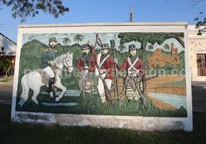 Mural de Carlos Antonio López et sa troupe