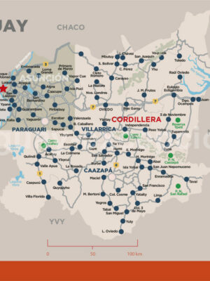 Carte de la région Cordillera Carte de la région Cordillera