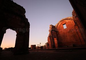 Coucher de soleil, ruines jésuites