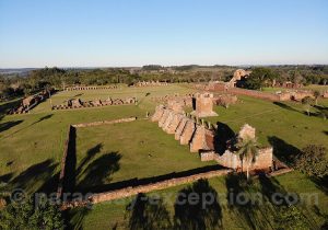 Mission Santísima Trinidad de Paraná vue du ciel