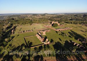 Mission Santísima Trinidad de Paraná vue du ciel