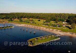 Vue aérienne partie loisir Laguna Blanca