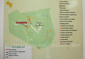 Plan du parc national Cerro Cora